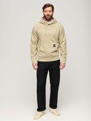 Superdry Nude 100% Cotton Contrast Stitch Relaxed Hoodie - Image 2 of 3