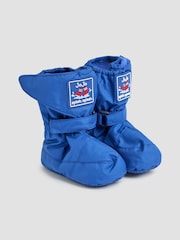 JoJo Maman Bébé Cobalt Blue Fleece Lined Booties - Image 1 of 4