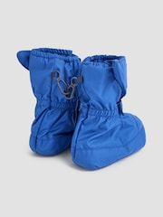 JoJo Maman Bébé Cobalt Blue Fleece Lined Booties - Image 2 of 4