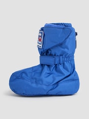 JoJo Maman Bébé Cobalt Blue Fleece Lined Booties - Image 4 of 4