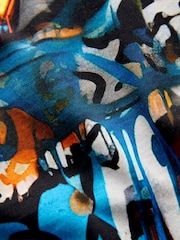 Black Graffiti Controller Short Sleeve All Over Print 100% Cotton Regular Fit T-Shirt (3-16yrs) - Image 4 of 5
