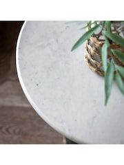 Gallery Home Blue Marrakesh Glass and Marble Side Table - Image 4 of 6