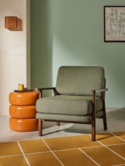 MADE.COM Forrest Green Pax Boucle Lars Accent Chair - Image 1 of 5