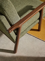 MADE.COM Forrest Green Pax Boucle Lars Accent Chair - Image 4 of 5