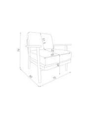 MADE.COM Forrest Green Pax Boucle Lars Accent Chair - Image 5 of 5