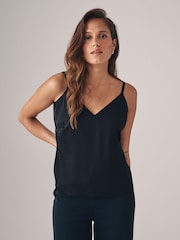 The Set Berry Red/Black 2 Pack Satin Cami Top - Image 1 of 11