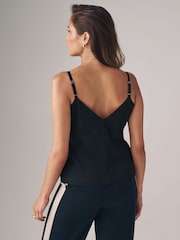 The Set Berry Red/Black 2 Pack Satin Cami Top - Image 4 of 11
