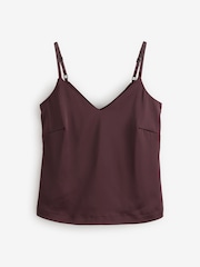The Set Berry Red/Black 2 Pack Satin Cami Top - Image 7 of 11