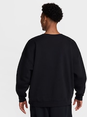 Nike Black Oversized Club Fleece Sweatshirt - Image 3 of 6