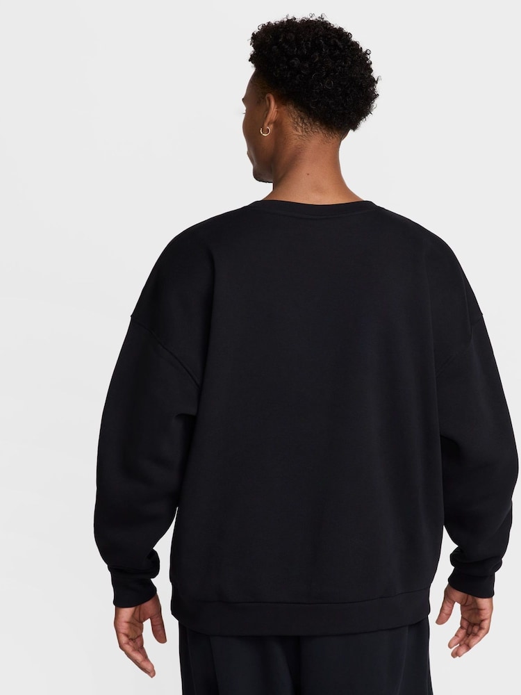 Nike Black Oversized Club Fleece Sweatshirt - Image 3 of 6