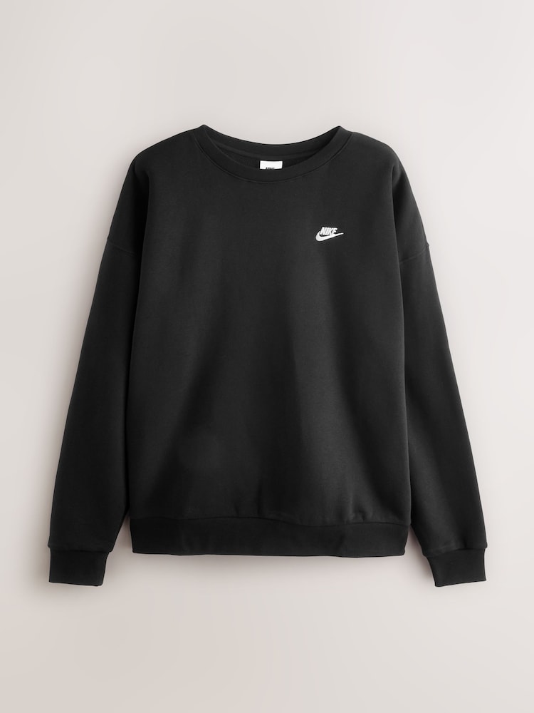 Nike Black Oversized Club Fleece Sweatshirt - Image 5 of 6
