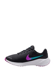 Nike Black/Purple Revolution 7 Road Running Trainers - Image 2 of 4