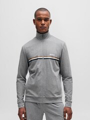 BOSS Grey Signature Detail Jersey Short Sets - Image 1 of 4