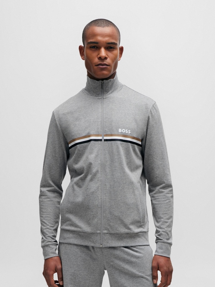 BOSS Grey Signature Detail Jersey Short Sets - Image 1 of 4