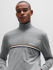 BOSS Grey Signature Detail Jersey Short Sets - Image 3 of 4