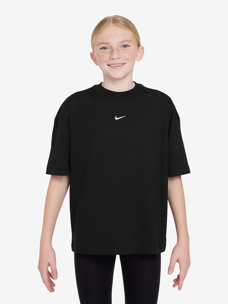 Negro - Nike Small Logo 100% Cotton T-Shirt - Imagen 1 de 3