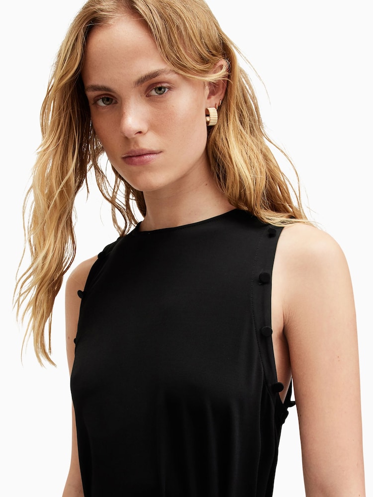 AllSaints Black Susannah Dress - Image 4 of 8