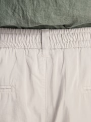 Light Grey Slim fit Premium Linen Drawstring Trousers - Image 5 of 11