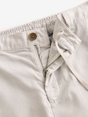 Light Grey Slim fit Premium Linen Drawstring Trousers - Image 9 of 11