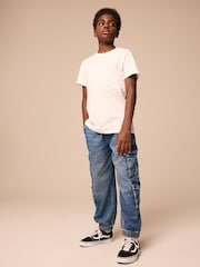 Blue Balloon Denim Cargo 100% Cotton Jeans with Elasticated Waist (3-16yrs) - Image 2 of 10