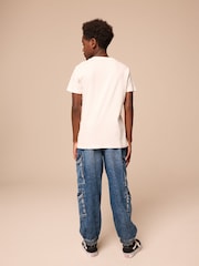 Blue Balloon Denim Cargo 100% Cotton Jeans with Elasticated Waist (3-16yrs) - Image 3 of 10