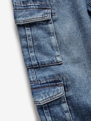 Blue Balloon Denim Cargo 100% Cotton Jeans with Elasticated Waist (3-16yrs) - Image 9 of 10