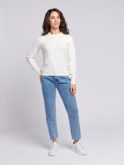 U.S. Polo Assn. White Regular Fit Womens Crew Neck Jumper - Image 2 of 7