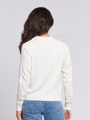 U.S. Polo Assn. White Regular Fit Womens Crew Neck Jumper - Image 3 of 7