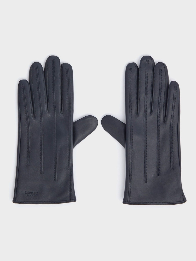 Osprey London Blue The Lila Leather Gloves - Image 2 of 4