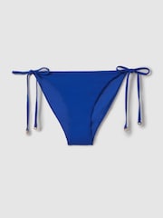 Reiss Cobalt Blue Millie Mid Rise Bikini Bottoms - Image 2 of 4