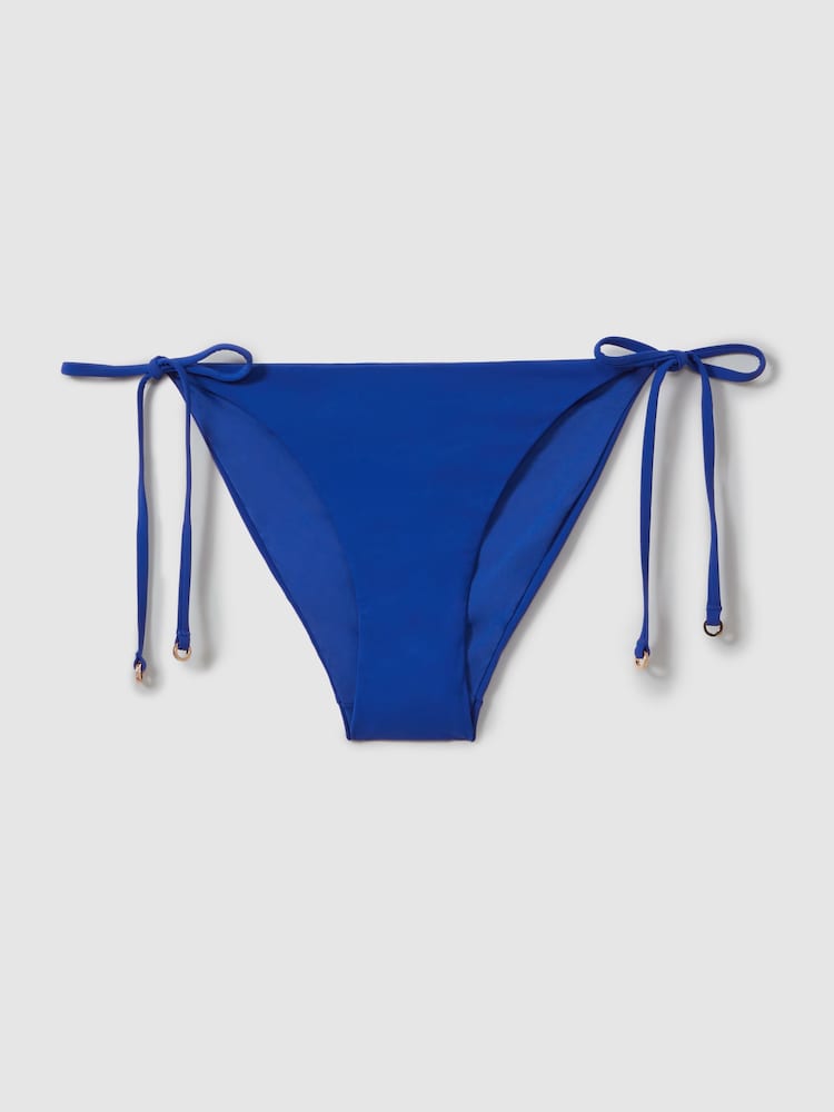 Reiss Cobalt Blue Millie Mid Rise Bikini Bottoms - Image 2 of 4