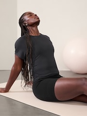 Athleta Black With Ease Cinch T-Shirt - Image 1 of 1