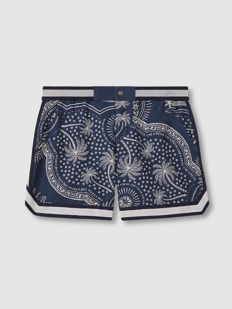 Reiss Bandana Baller Ché Printed Elasticated Waist Swim Shorts - Imagen 2 de 5