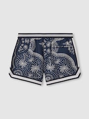 Reiss Bandana Baller Ché Printed Elasticated Waist Swim Shorts - Imagen 3 de 5