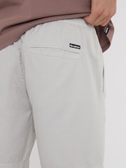 Threadbare Ecru Cotton Lyocell Jogger Style Shorts - Image 4 of 4