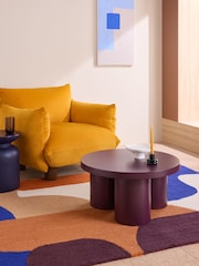 MADE.COM Maroon Red Lacey Coffee Table - Image 1 of 3