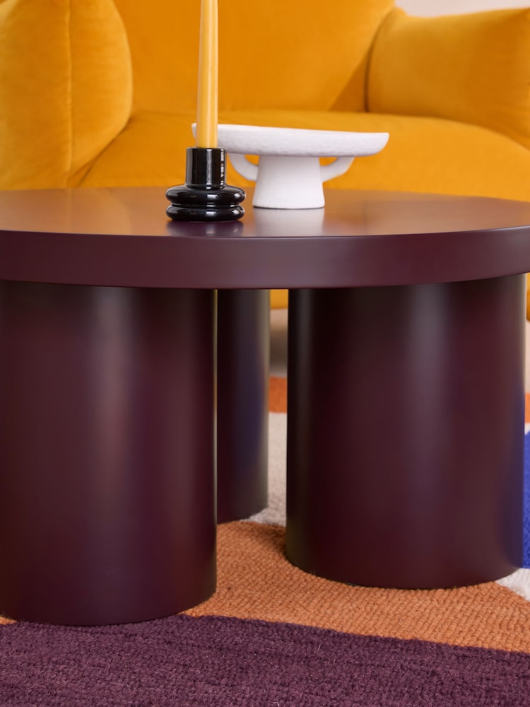 MADE.COM Maroon Red Lacey Coffee Table - Image 2 of 3