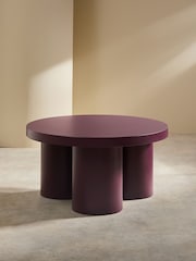 MADE.COM Maroon Red Lacey Coffee Table - Image 3 of 3