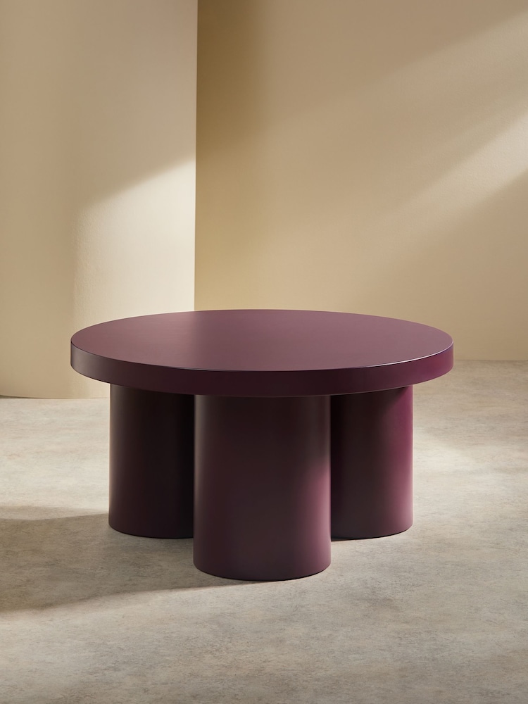MADE.COM Maroon Red Lacey Coffee Table - Image 3 of 3