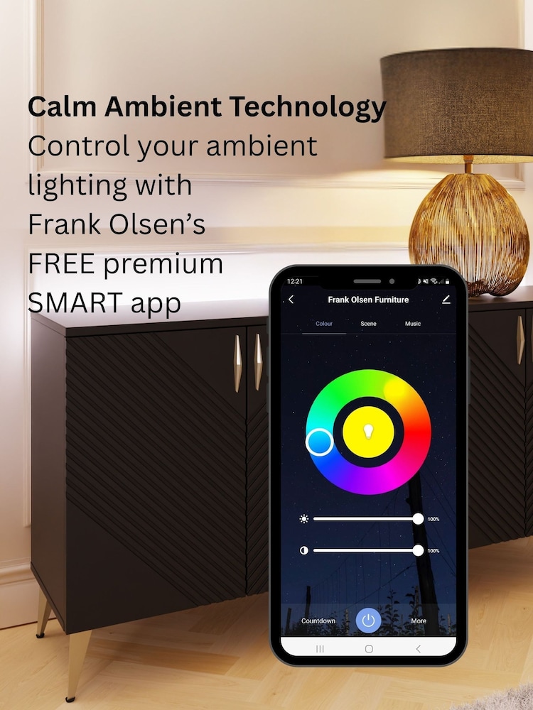 Frank Olsen Midnight Black AVA SMART Side Table - Image 10 of 10