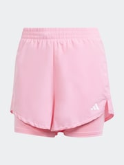 adidas Pink Aeroready Minimal 2-in-1 Shorts - Image 6 of 6
