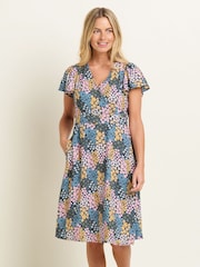 Brakeburn Blue Wildflower Meadow Wrap Dress - Image 2 of 6