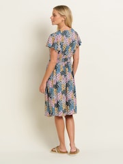Brakeburn Blue Wildflower Meadow Wrap Dress - Image 3 of 6