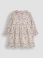 JoJo Maman Bébé Lilac Floral Cord Shirt Dress - Image 2 of 3