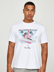 Alessandro Zavetti 100% Cotton Vice White T-Shirt - Image 5 of 6