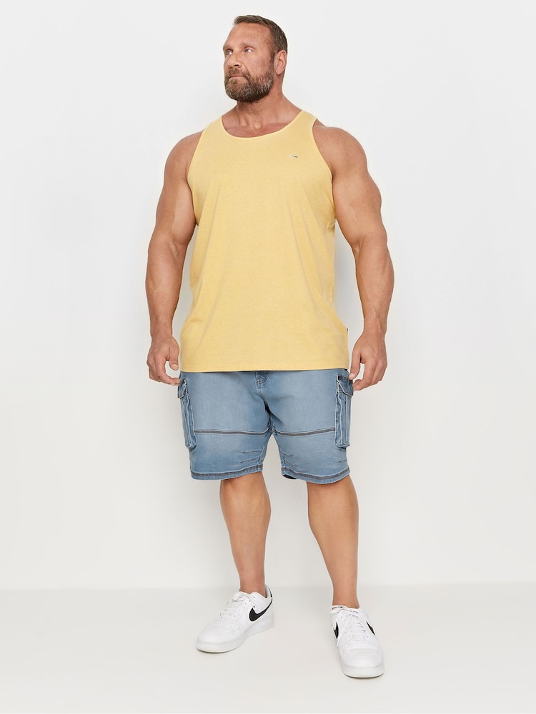 BadRhino Big & Tall Blue Camo Elasticated Waist Denim Shorts - Image 3 of 5