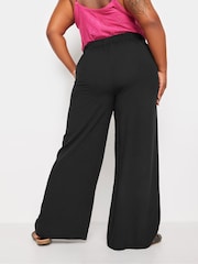 Yours Curve Black Elasticated Wide Leg Trousers - Image 3 of 5