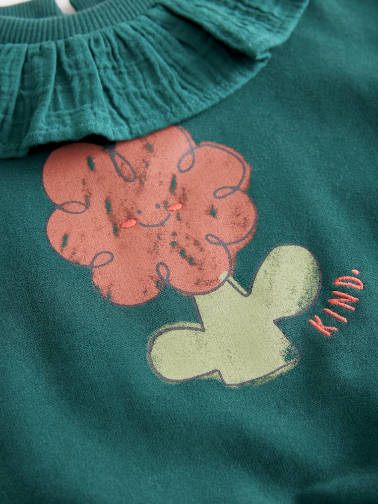 Green Collar Sweatshirt (3mths-7yrs) - Image 8 of 8 Green Collar Sweatshirt (3mths-7yrs) - Image 8 of 8