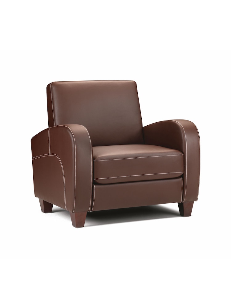 Julian Bowen Chestnut Brown Vivo Faux Leather Chair - Image 1 of 1