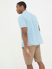 FatFace Banana Blue Leaf Print Shirt - Image 2 of 5